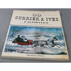 Vintage Currier & Ives 50 Favorites Poster Book Albert K Baragwanath Softcover